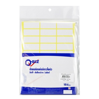 Q-BIZ คิวบิซ ป้ายสติ๊กเกอร์ ขนาด A9 Size 19 x 50 mm. บรรจุ 15 แผ่น ( รวม 450 ป้าย )