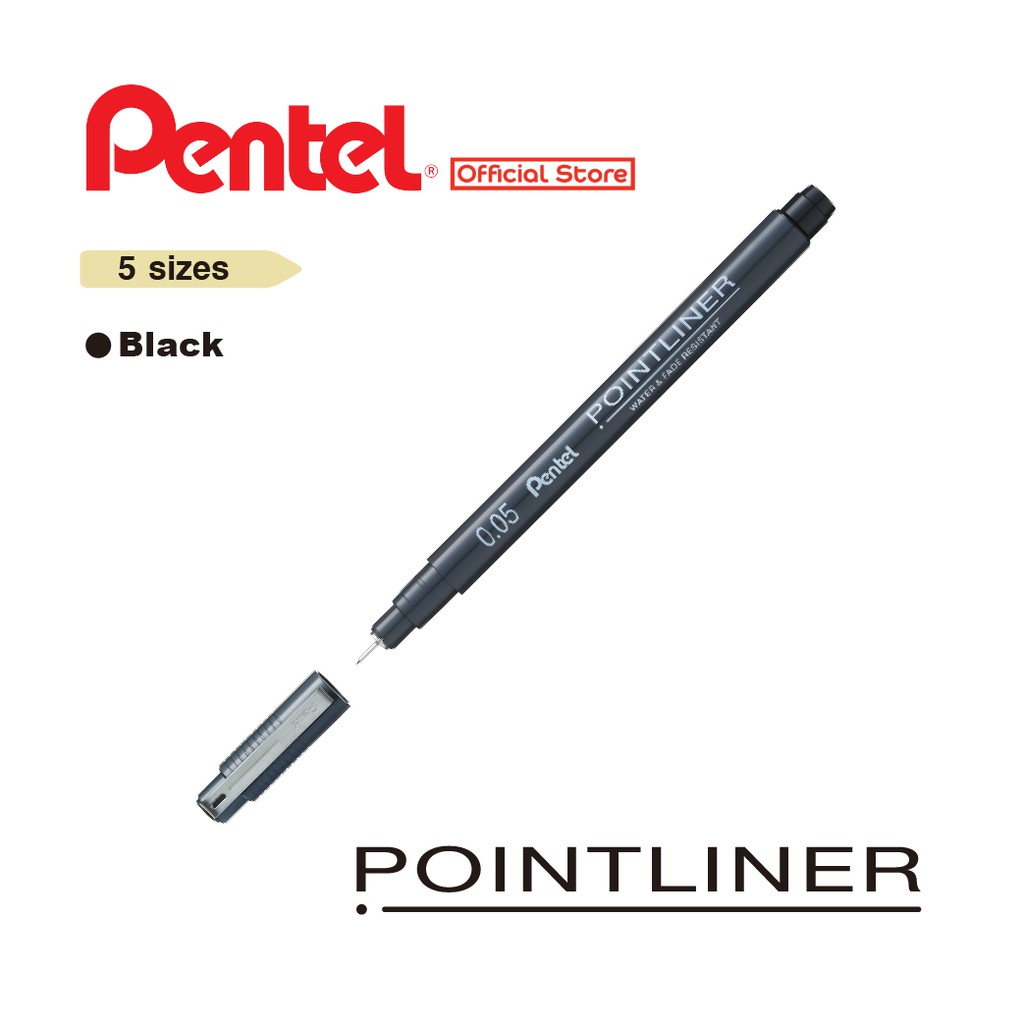 ปากกา Pentel S20P Pointliner - หมึกดํา