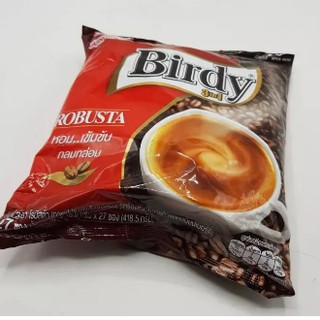 กาแฟเบอร์ดี้ 3 in 1 birdy coffee โรบัสต้า robusta 15.5 กรัม * 27 ซอง กาแฟ เบอร์ดี้