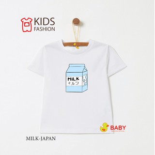 เสื้อเด็ก เสื้อยืดCotton 100% ร้านไทย พร้อมส่งทุกลาย [ MILK-JAPAN ] ลายน่ารักๆ