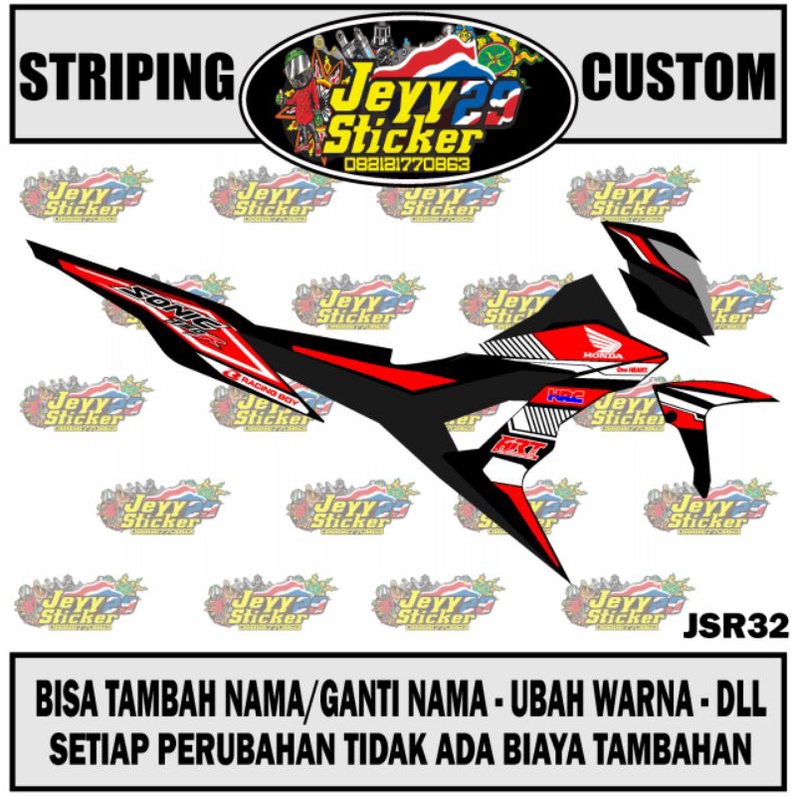 SONIC 150R STRIPING CUSTOM AS YOU LIKE / JSR32