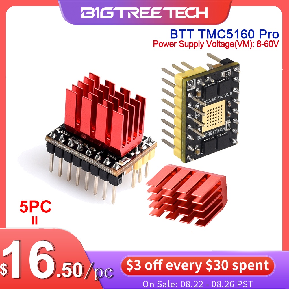 BIGTREETEH BTT TMC5160 Pro V1.1 SPI Stepper Motor Driver For Octopus Pro SKR V1.4 MINI E3 Ender3 Upg