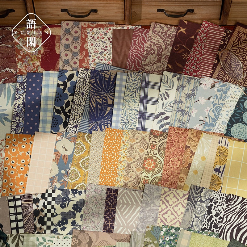 60 ชิ้น Junk Journal หน้า Retro Craft กระดาษ Junk Vintage กระดาษวารสารตกแต่งกระดาษไดอารี่ Retro Diy 