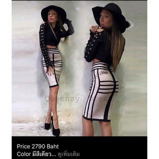 กระโปรง ผ้ายืดแบนเดจ หนา กระชับ ยืดได้เยอะ