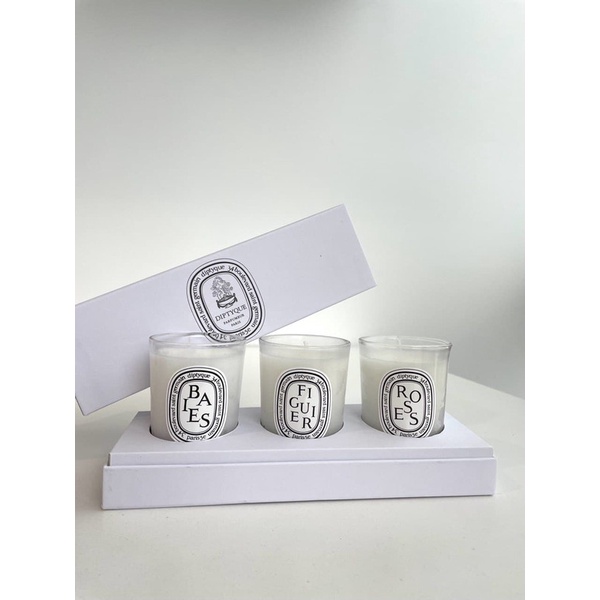 ชุด DIPTYQUE_3IN1_CANDLE (3X70G-BAIES, FIGUIER,ROSES)