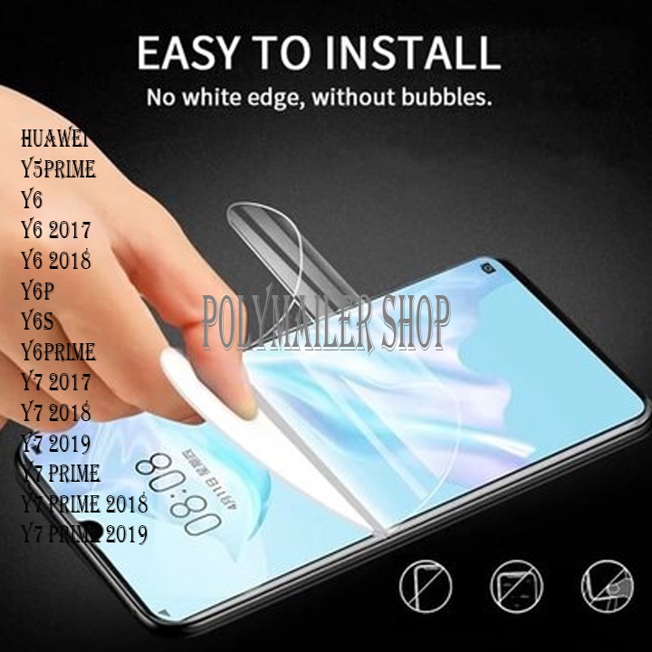 ANTI SCRATCH JELLY HYDROGEL HUAWEI Y5 Y5PRIME Y6 Y6S Y7 Y7 Y7PRIME SCREEN PROTECTOR GUARD PRIME