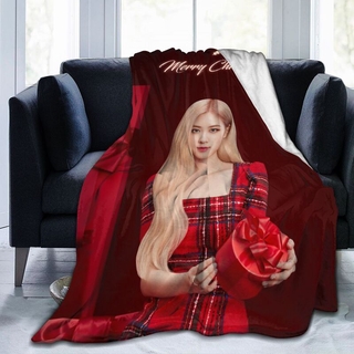 BLACKPINK Rose Ultra-Soft Micro Fleece Blanket Ultra-Soft Micro Fleece Blanket Throw Rug Sofa Bed Blanket Air Conditioning Blanket