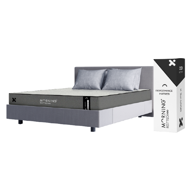 Morning Sleep Rest Tech ที่นอนพ็อกเก็ตสปริง ผสานเมมโมรี่โฟมกราไฟท์ คลายร้อน ลดเหงื่อ ไม่เหนียวเหนอะ ที่นอนสปริง รุ่น Graphite X ความหนา 10 นิ้ว