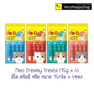 MeO Creamy Treats มีโอขนมแมวเลีย 15กรัม x 4ซอง