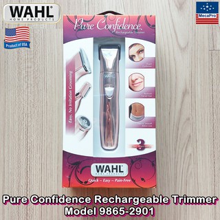 Wahl® Pure Confidence Rechargeable Trimmer Model 9865-2901 เครื่องโกนขนไฟฟ้า สำหรับผู้หญิง เครื่องเล็มขน