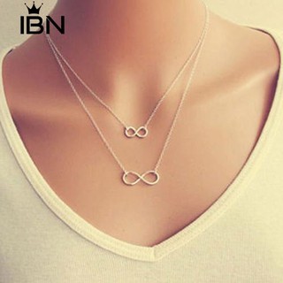 ** Lady Double 8 Shape Chain Infinity Choker ข้อมือสร้อยคอลาย