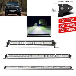 12&amp;#39;&amp;#39; 20&amp;#39;&amp;#39; 32 Inch Led Work Light Bar Super Slim Offroad 12V Spot Flood Barra Led For Niva Lada Car 4x4 T