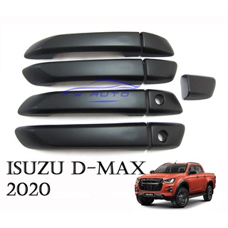 ครอบมือเปิดประตู อีซูซุ ดีแม็กซ์  MU-X 2020 2021 2022 รุ่นไม่ TOP สีดำด้าน Isuzu MUX D-Max ครอบมือจับ ครอบมือดึงประตูู