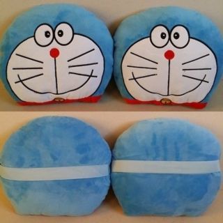 อุปกรณ์ แต่งรถ หมอนรองคอ รัดเบาะหน้ารถ ด้านหลังมียางรัดเบาะ ลาย โดเรม่อน (Doraemon) แพ็คละ 2 ชิ้นค่ะ