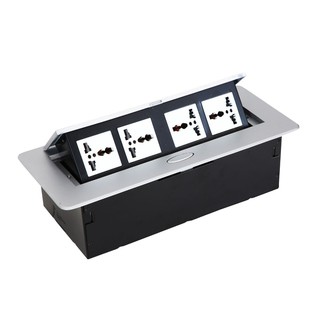 ปลั๊กไฟ สีดำ-เงิน เฟอร์ราเดค PU4404Power plug black-silver Furradec PU4404