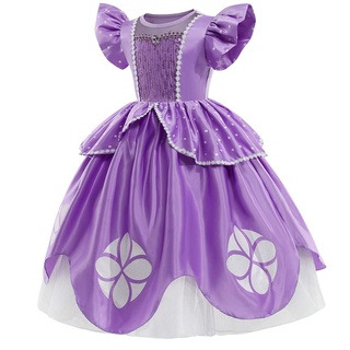 ชุดเดรสคอสเพลย์ Sofia the First Princess Sophia สําหรับเด็ก