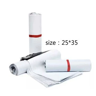 【25x35 ซม】ซองไปรษณีย์ ถุงไปรษณีย์ แถบกาวเหนียวแน่น กันน้ำ (1มัด 100ใบ)