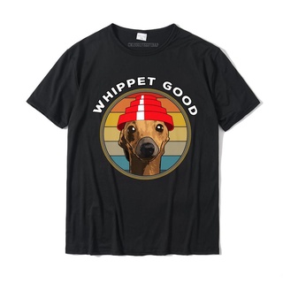 เสื้อยืดท็อป ผ้าฝ้าย พิมพ์ลาย Whippet Good Funny 80s Music Dog พรีเมี่ยม สําหรับผู้ชายS-5XL