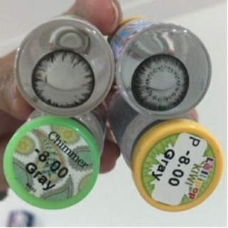 ค่าสายตา -8.00 (สายตาสั้น) สีน้ำตาล สีเทา น้ำตาล เทา มินิ บิ๊กอาย สายฝอ สายแบ๊ว สายเกา สายเผ็ด คอนแทคเลนส์ Contact Lens