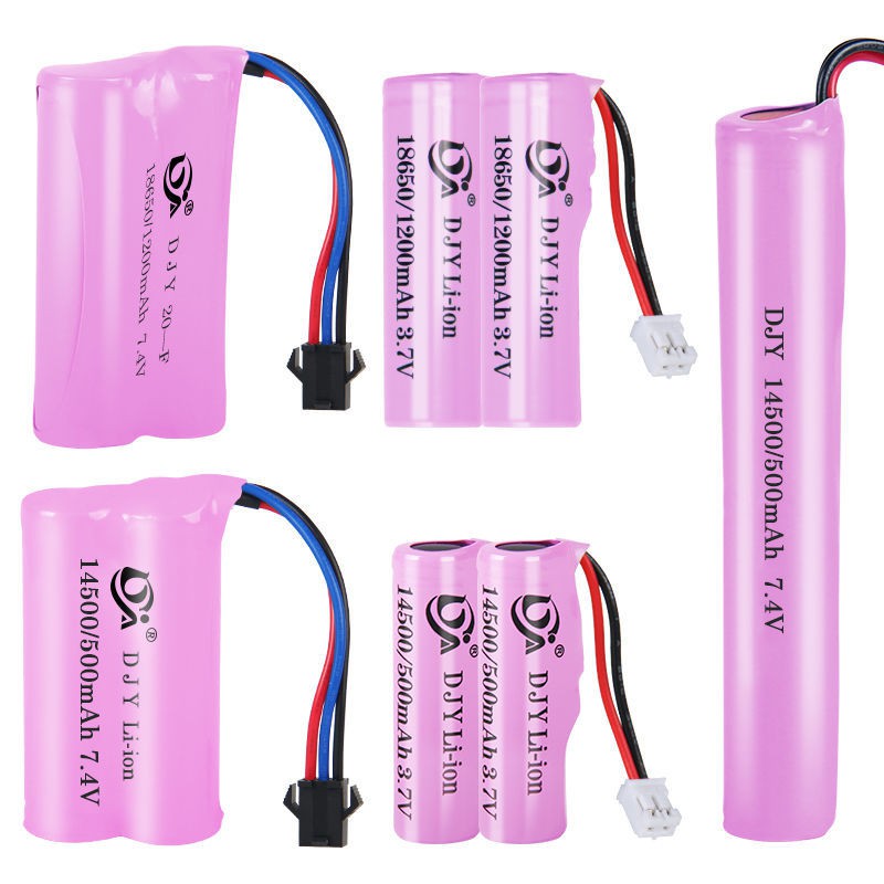 14500 18650 Lithium Battery Pack 3.7v 7.4v Rechargeable Battery Toy Car 