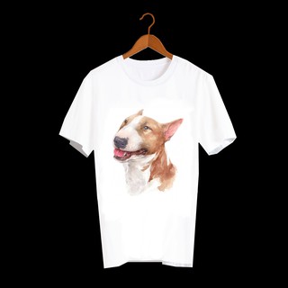 เสื้อลายหมา DBR002 bull-terrier เสื้อยืด เสื้อยืดลายหมา เสื้อยืดสกรีนลายหมา