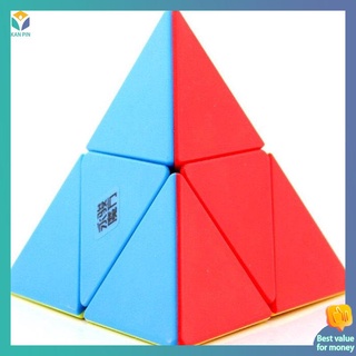 รูบิค รูบิค 2x2 จัดส่งฟรี Yongjun ที่สอง -สั่ง Pyramid Cube สีทึบสามเหลี่ยมสามเหลี่ยมลูกบาศก์ Quadheral Alien 2 -order Pyramid Cube