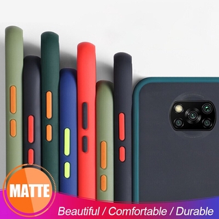 For Xiaomi Poco X3 NFC Case Skin Feel Matte Frosted Phone Cover Xiomi Pocophone POCO X 3 Pocox3 NFC Pro Frame Silicone Shockproof Cases Casing