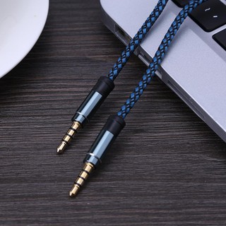 1.5M 3.5mm Male To 3.5 mm Male Weaving Audio Cable Car AUX Auxiliary Cable