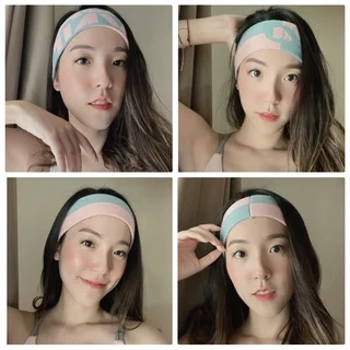 Darlyn - headband ผ้าคาดหัว ผ้าโพกหัว ผ้าคาดผม แบบยืดหยุ่น ดูดซับเหงื่อ (1เส้น ใส่ได้ 4 ลาย)