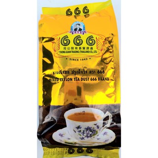 ชาผงซีลอน ปรุงสำเร็จ ตรา 666 MIXED CEYLON TEA DUST 666 BRAND (ขนาด 400 กรัม)