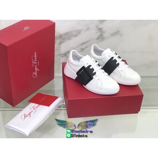 Roger Vivier white shoes outdoor lace-up flat skateboard sneaker casual golf tennis shoes size35-41