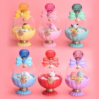 โมเดล สโนลโกลฟ แบบสุ่ม Sanrio Snowglobe Figure ซานริโอ้ 🔮 Hello Kitty My melody Cinnamon Little Twin Star Pompom ของเล่น