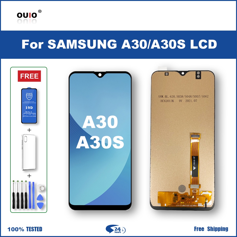 For Samsung Galaxy A30 A30S A307F A307 A307FN LCD Display With Frame Touch Screen Digitizer Replacem