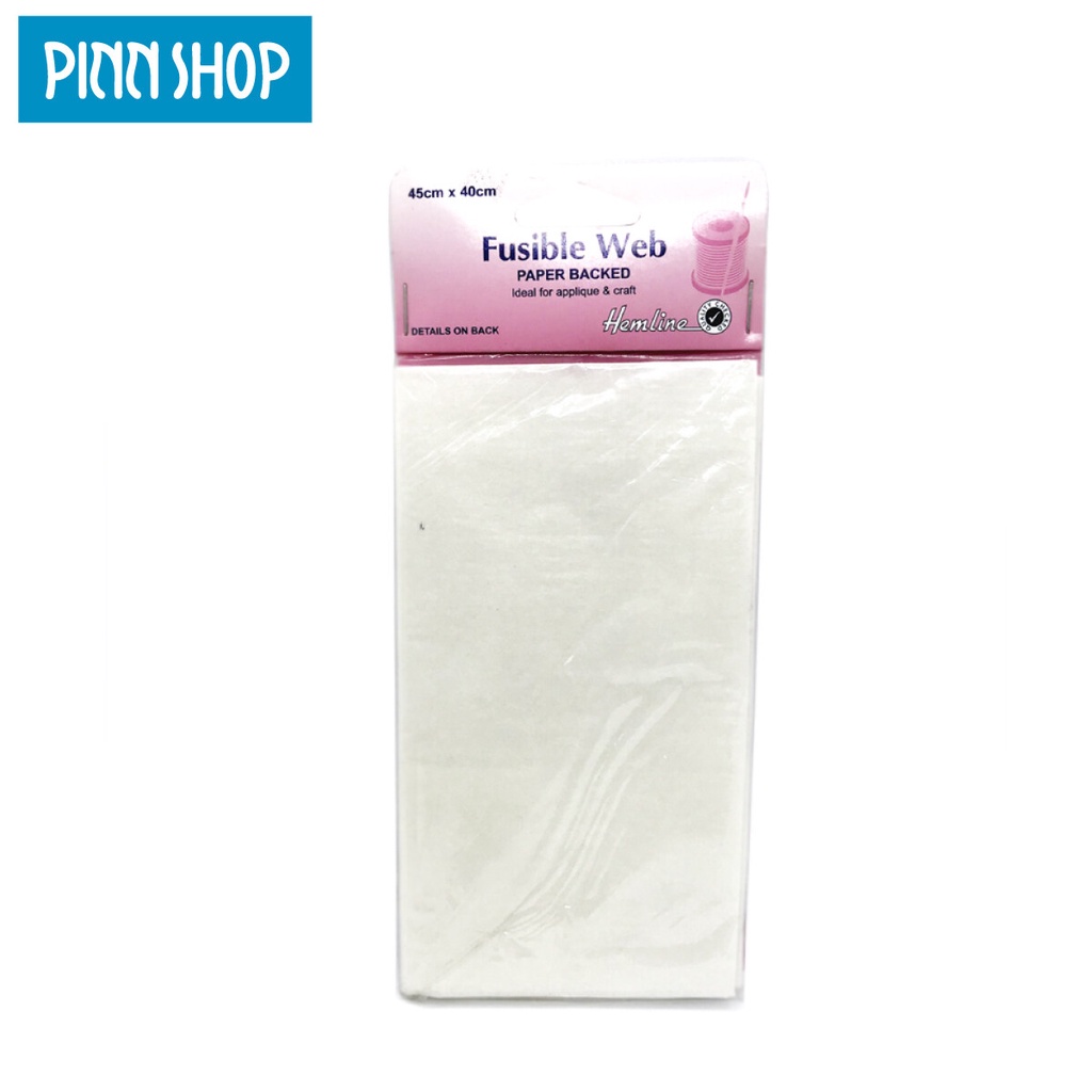 [ผ้ากาวสองหน้า แบบมีกระดาษปิด] Hemline Fusible Web – Paper backed ผ้ากาวเนื้อบาง ใช้ยึดติดผ้าก่อนการเย็บ (HB-HEM-820)