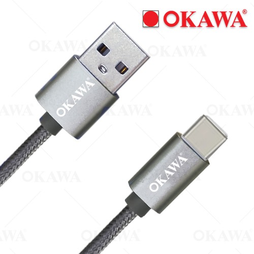 สาย USB แบบเชือกถัก ชาร์จเร็ว OKAWA รุ่น UB-09 Type-C