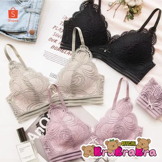 🧸💦𝑩𝒓𝒂𝑩𝒓𝒂𝑩𝒓𝒂⛱️🧸  #ล้างสต๊อค #bra-039 SET บรา กกน ลูกไม้ มี 3 สี