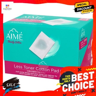 เอเม่สำลีแผ่นบาง 80ชิ้นผลิตภัณฑ์ดูแลผิวหน้าAIME COTTON PADS LESS TONER 80PCS