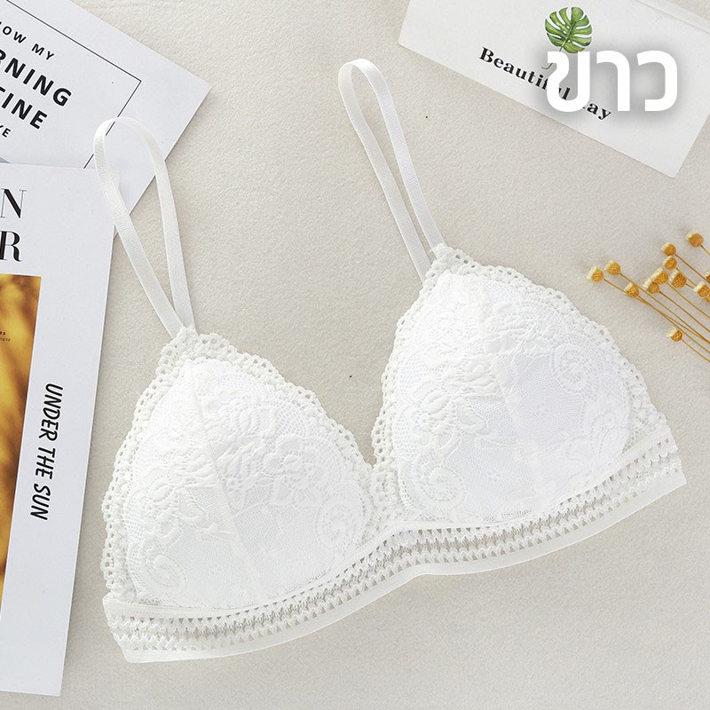 สินค้าพร้อมส่งจากไทย💥TOPLIST💥 (TL-N206) บราสายเดี่ยว บราลูกไม้ ปรับสายได้ ไม่มีโครง หลังตะขอ ฟรีไซส์ - รูปที่ 4