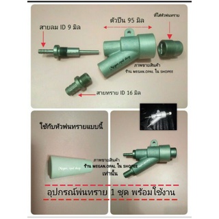 อุปกรณ์พ่นทราย+ceramic nozzle 1หัวคุณภาพดีทนต่อการกัดกร่อนใช้กับเครื่องพ่นทรายน้ำและลม(ปืนยิงทราย) ถังพ่นทราย ถังลาก