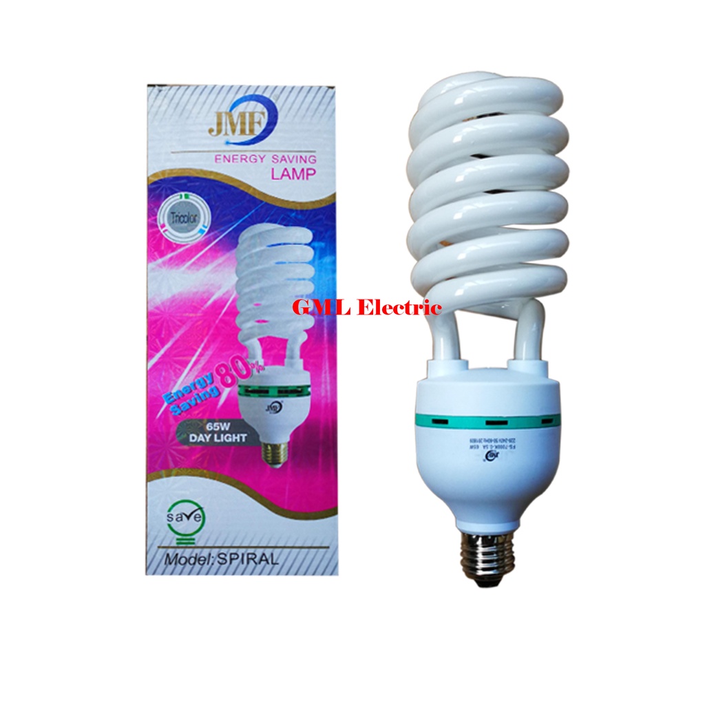 JMF หลอดประหยัดไฟ 45W 65W แสงขาว/แสงวอร์ม