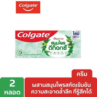 Colgate ยาสีฟันคอลเกต ปัญจเวท สมุนไพร ดีท็อกซ์ 120 กรัม แพ็คคู่