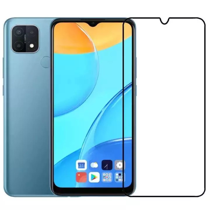 [ส่งจากไทย] ฟิล์มกระจกเต็มจอ For OPPO A15S ฟิล์มกระจกนิรภัย ฟิมขอบดำ ฟิล์มกันกระแทก
