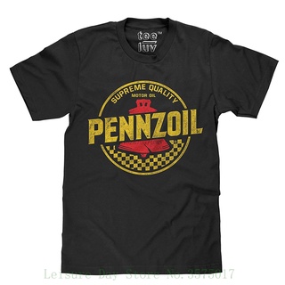 ใหม่ เสื้อยืด ผ้าฝ้าย 100% พิมพ์ลายโลโก้ Pennzoil Motor Oil แฟชั่น