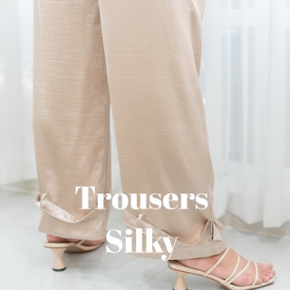 TAFL STUDIO - Trouser silky (กางเกงขายาวพร้อมเข็มขัด)