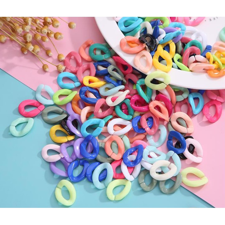 35 ชิ้น โซ่​พลาสติก อะไหล่โซ่ต่องาน Diy พร้อมส่ง