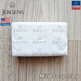 JERGENS® Mild Soap 99 g เจอร์เกนส์ สบู่ ทำความสะอาดผิวหน้าและผิวกาย สูตรอ่อนละมุน เหมาะสำหรับผิวธรรมดาถึงผิวแพ้ง่าย