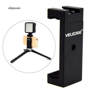 Veledge Universal Aluminum Alloy Hot Shoe Tripod Phone Holder Clip Clamp Bracket