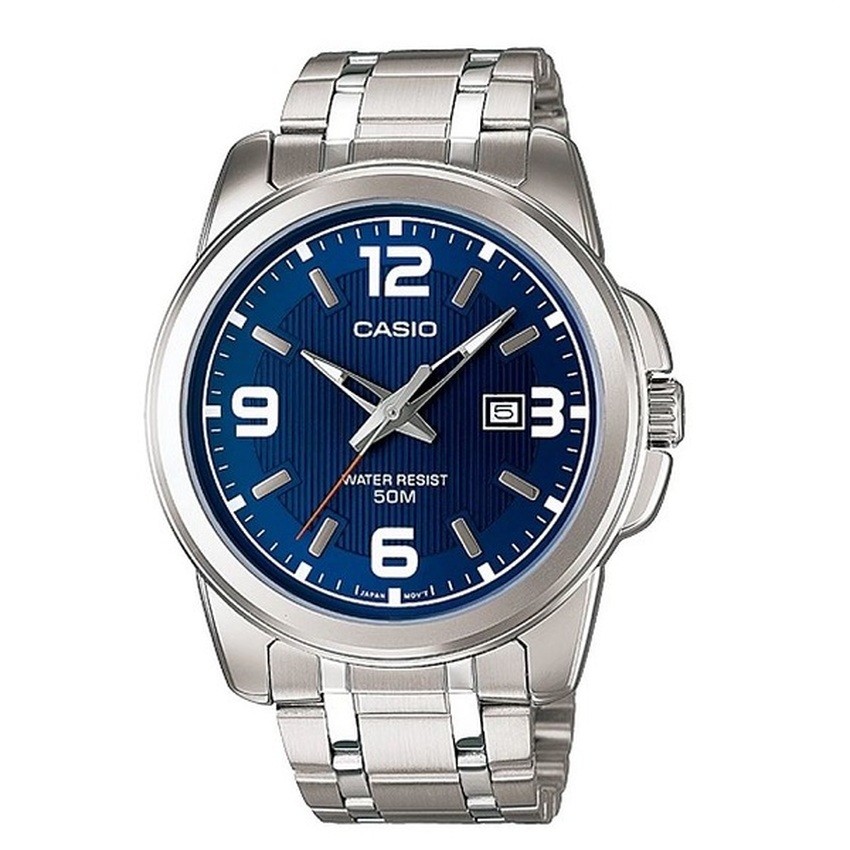 Casio นาฬิกาผู้ชาย สีเงิน สายสแตนเลส รุ่น MTP-1314D-2AVDF
