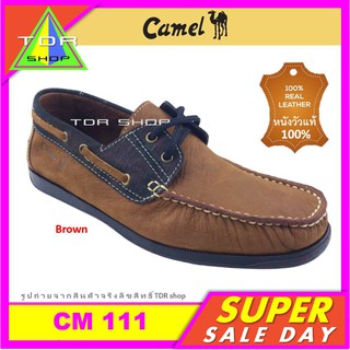 Camel รุ่น CM 111 รองเท้าคัดชู หนังแท้ สำหรับผู้ชาย สองสี ใส่สบาย สีน้ำตาล ใส่ออกงาน ใส่ทำงาน สีสวย