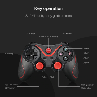 X3 ไร้สายบลูทู ธ gamepad gamepad คอนโทรลเลอร์ gamepad โทรศัพท์มือถือ gamepad อัพเกรด T3 สมาร์ทโฟนจอยสติ๊ก